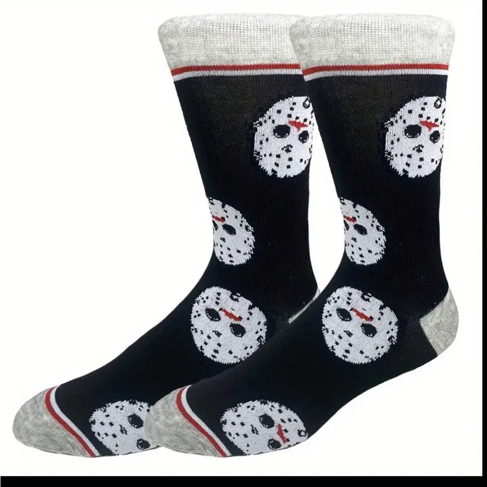 NEW Friday the 13th Jason Voorhees mask socks.